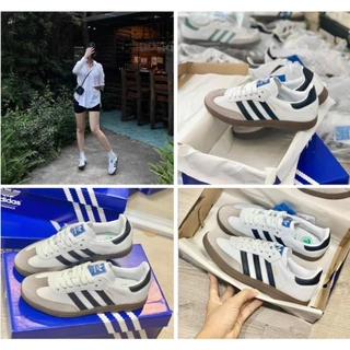 Giày adidas Samba OG White Nam Nữ, Giày Sneaker Samba Classic Màu Trắng Sọc Đen Bản Da Xịn - Hàng Xuất Store Full Box