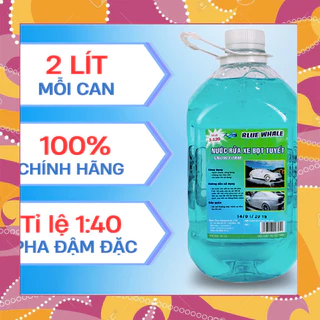 Nước rửa xe bọt tuyết đậm đặc chính hãng BlueWhale 2 lít, pha tỉ lệ 1:40, tạo bọt tuyết trắng, sử dụng nhiều trong gara