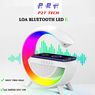 Loa Bluetooth chữ G led RGB, Sạc nhanh không dây, đèn nháy theo nhạc, thiết kế sang trọng, âm thanh sống động P2T