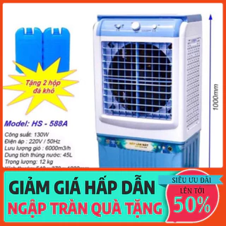 QUẠT ĐIỀU HOÀ HƠI NƯỚC 45L HS-588A + TẶNG 2 ĐÁ KHÔ CÓ BÁNH XE (GIÁ TẬN XƯỞNG) -  liên hệ shop