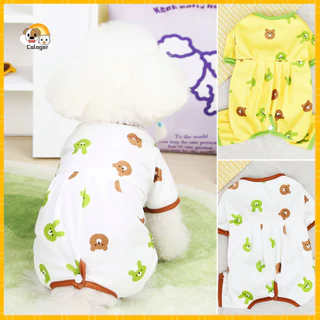 Chó Jumpsuit Cổ Tròn Họa Tiết Gấu Thú Cưng Chó Con Áo Liền Quần Trang Phục Đồ Dùng Cho Thú Cưng