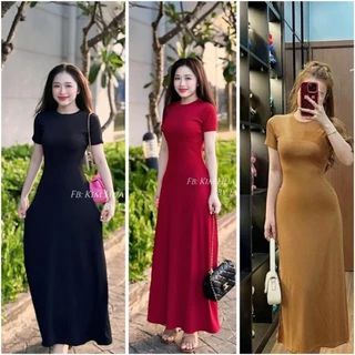 Đầm Body Nữ Tay Ngắn Thời Trang, Váy Body Nữ Dáng Dài Tôn Dáng Đầm Dự Tiệc Đi Chơi SHOPTE D125