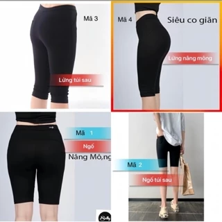 Quần legging ngố và lửng chất cotton mềm min thoáng mát siêu co dãn