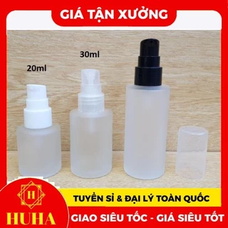 Chai Chiết Mĩ Phẩm ❤ Giá Tốt ❤ Lọ Thủy Tinh Mờ Vai Ngang Xịt Giọt 20ml,30ml,50ml Đựng Kem Dưỡng Da, Serum .