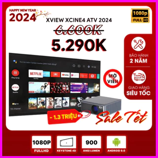 Máy chiếu thông minh Xview Xcine4 pro ATV 2024 Tích hợp Android TV chính chủ-Auto focus,Auto Keystone, không mờ viền