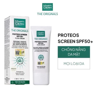 Kem Chống Nắng Martiderm The Originals Proteos Screen SPF50+ Phổ Rộng Toàn Diện Ngừa Lão Hóa 40ml