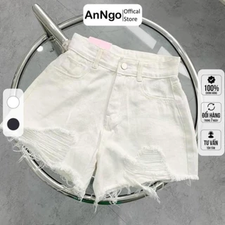 !! .. Quần short jean nữ rách nhiều lưng cao- quần sooc bò về 2 màu trắng, đen phong cách ulzzang hàn quốc Q01