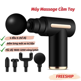 Máy Massage Cầm Tay 4 Đầu 6 Chế Độ Giãn Cơ Giảm Mệt Mỏi Dễ Dàng