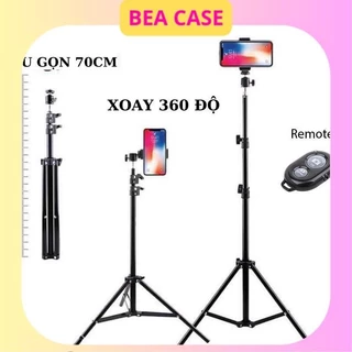 Giá đỡ điện thoại 3 chân tripod livestream kiêm đỡ điện thoại bằng sắt dài 2m1 - Chân đèn 8806 nhập khẩu