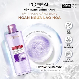 Nước Tẩy Trang Cấp Ẩm Căng Mịn Da L'Oreal Paris Pure Revitalift Hyaluronic Acid 400ml dành cho da dầu mụn, da khô JP 4.0