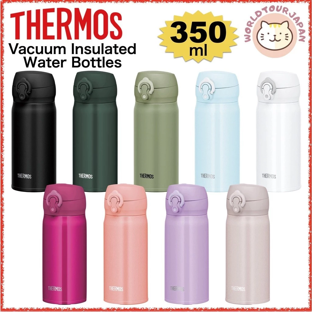 THERMOS Vacuum Insulated Water Bottle / 350ml / 170g / JNL-355 / available HOT or COLD drink / Easy to Open / Easy to Clean [ Direct From Japan ]