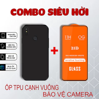 Ốp TPU , kính cường lực 21D Redmi 6x , Mi A2 TPU cạnh vuông full màn | BÉO case