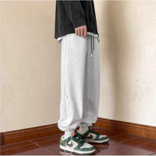 Quần ống rộng Unisex, quần jogger thể thao JTINTOLL có dây rút điều chỉnh eo vải co dãn dày dặn mặc 4 mùa