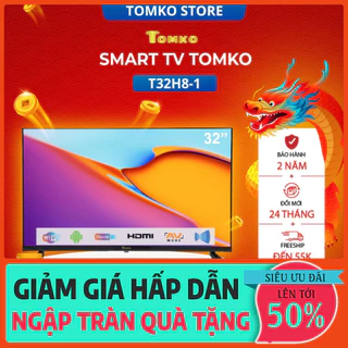 SIÊU RẺ-  Smart HD Tivi TOMKO 32 inch, chính hãng TOMKO, bảo hành đến 24 tháng  -  IB XÁC NHẬN ĐƠN