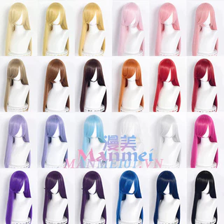 【100% Manmei】 Cosplay Tóc giả Wig Đa Năng 60cm Phù Hợp Với Kích Thước Đầu 50-60cm