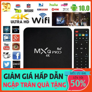 SIÊU RẺ-  Android TV Box MXQ PRO,Hộp giải mã TV Internet,Tiếng Việt Wifi5G,độ phân giải 4K,8G+128GB/16GB+256GB  -  IB XÁ