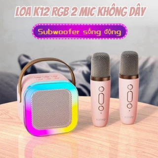 Loa bluetooth K12 Không Dây mini Kèm 2 Micro, Thiết Kế Nhỏ Gọn Tiện Dụng, Có Thể Thay Đổi Giọng, Dễ Sử Dụng HKDOTI