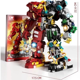 Đồ chơi xếp hình Iron Man Hulkbuster trong người sắt phiên bản lai người khổng lồ xanh Minifigures 1203 chi tiết