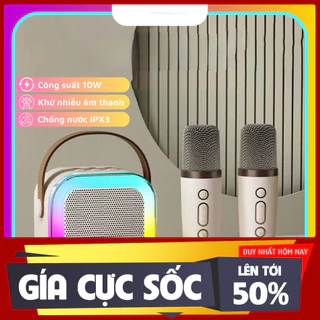 SALE -  [SALE MẠNH] Loa Bluetooth Karaoke Mini  K12 kèm mic không dây công suất 10W - siêu rẻ