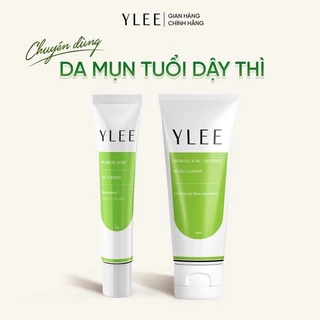 Combo Sữa rửa mặt và Gel giảm mụn và thâm YLEE cho da dầu mụn, da mụn tuổi dậy thì - Giảm mụn, mờ thâm, dưỡng trắng da