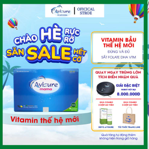 Avisure Mama Vitamin tổng hợp cho bà bầu thế hệ mới 60 viên Date mới