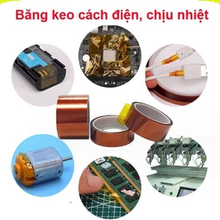 Băng keo cách điện chịu nhiệt độ cao polymide màu nâu ||