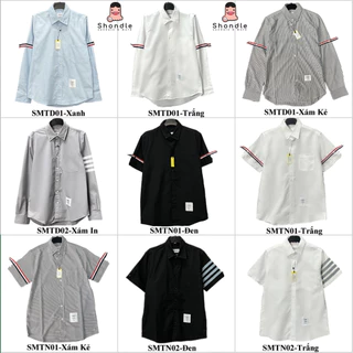 Áo Sơ Mi Nam Nữ Thom Browne Tay Kẻ Sọc 𝕋𝕙𝕠𝕞 𝔹𝕣𝕠𝕨𝕟𝕖 Dài Ngắn Phối Viền Cao Cấp Vải Oxford Đẹp