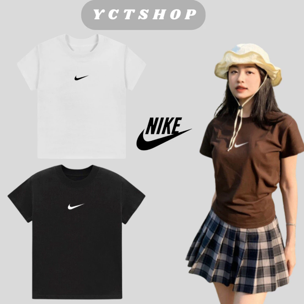 Áo thun trơn baby tee nike ngắn tay nam nữ chất liệu 100% cotton YCTSHOP