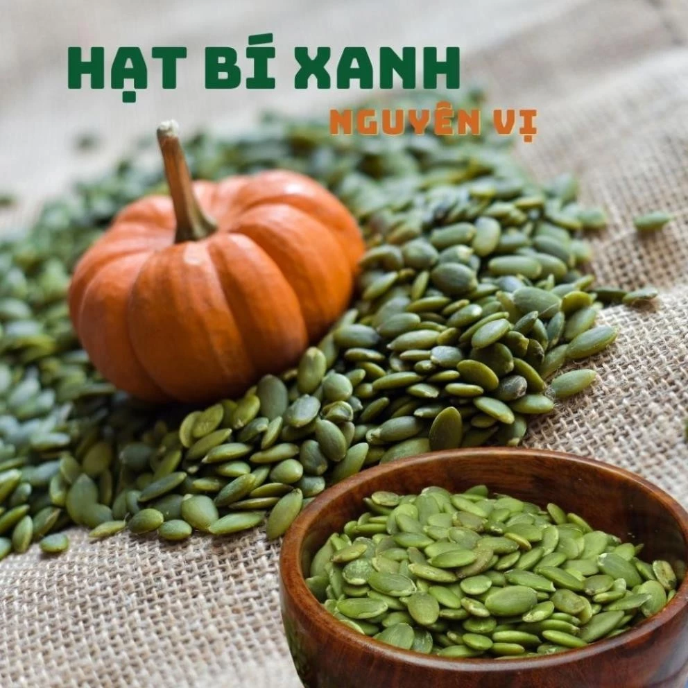 Hạt bí xanh tách vỏ Ấn Độ nguyên vị PM - 500Gram