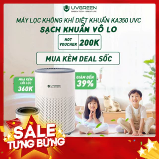 Máy Lọc Không Khí Diệt Khuẩn UVGREEN KA350 40m2 - UVC LED, Lõi Lọc HEPA H13 Lọc Sạch Bụi Mịn, Mùi, Khói, Bảo Hành 24T