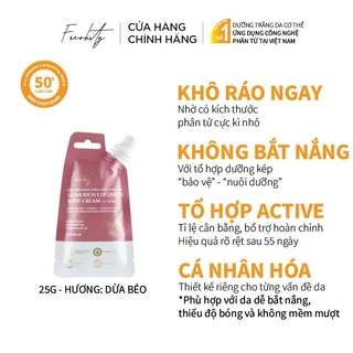 Kem dưỡng trắng chống nắng bơ dừa non SPF 28 PA++  Freshity 25g