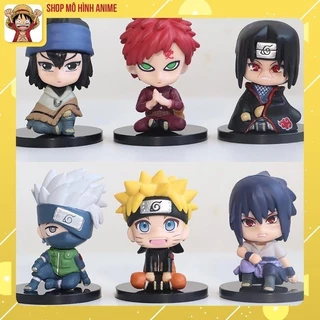 Mô Hình Naruto, Bộ 6 Nhân Vật Naruto, Itachi, Garaa, Sasuke, Kakashi...Mô Hình Đồ Chơi, Decor Anime - Tượng Anime