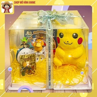 Hộp Quà Tặng Pokemon, Bao Gồm 5 Sản Phẩm Đa Dạng, Thẻ Bài, Mô Hình, Gấu Bông, Trang Trí Đèn Led, Quà Tặng Cho Bé