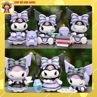 Bộ 6 Mô Hình Kuromi Sanrio, Nhân Vật Hoạt Hình Yêu Thích, Mô Hình Cao 7cm, Decor Trang Trí, Bộ Sưu Tập Yêu Thích