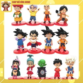 Mô Hình 13 Nhân Vật Dragon Ball, 7 Viên Ngọc Rồng Chibi, Cao 6cm, Decor Trang Trí, Bộ Sưu Tập Nhân Vật