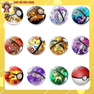 Sticker Logo Các Nhân Vật Pokemon, Làm Bằng Cao Su Bền Đẹp Chống Nước, Trang Trí Decor Phòng Học Cho Bé