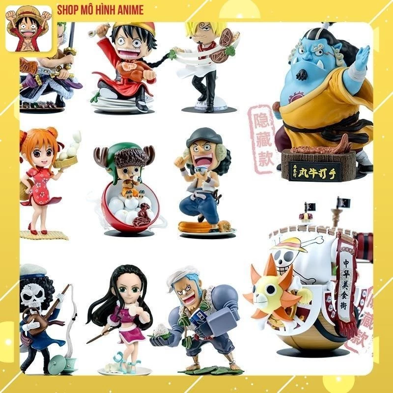 Mô Hình One Piece, Luffy Chính Hãng, Series Phố Ẩm Thực Trung Quốc, Hộp Mù Blind Box, Mô Hình Decor, Bộ Sưu Tập Nhân Vật