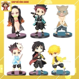 Mô Hình Thanh Gươm Diệt Quỷ  Tanjirou , Nezuko , Zenitsu , Inosuke, ChiBi Cao 8cm, Decor Trang Trí, Bộ Sưu Tập Nhân Vật