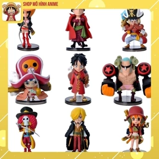 Bộ 9 Mô Hình One Piece Băng Hải Tặc Mũ Rơm, 9 Nhân Vật Team Luffy - Mô Hình Decor Trang Trí, Figure Tượng One Piece