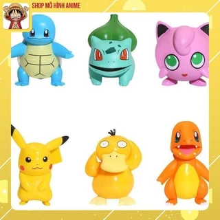 Mô Hình Nhân Vật Pokemon, Bộ 6 Nhân Vật Pikachu Chibi Siêu Ngộ Nghĩnh, Cute - Figure Pokemon