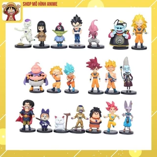 Mô Hình Dragon Ball Z, Bộ 20 Mô Hình Các Vị Thần Q Phiên Bản Goku Vegetavis Quỷ WCF, Mô Hình Decor Trang Trí, Quà Tặng