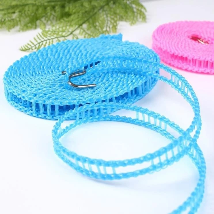 Cuộn Dây Phơi Đồ, Phơi Quần Áo Nhựa Dài 5 Mét - Sợi Cước Bện Siêu Chắc, Có Nhiều Lỗ Móc Chống Bay, Trượt - BV07