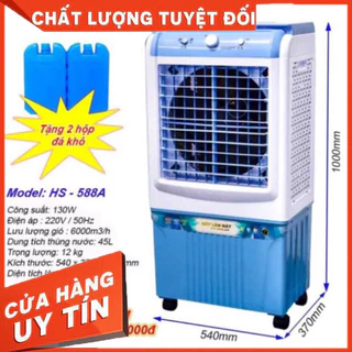 siêu sale QUẠT ĐIỀU HOÀ HƠI NƯỚC 45L HS-588A + TẶNG 2 ĐÁ KHÔ CÓ BÁNH XE (GIÁ TẬN XƯỞNG) chính hãng