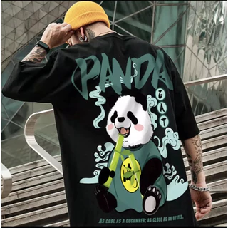 Áo thun tay lỡ unisex form rộng PANDA LUXA,