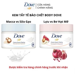 Kem Tẩy Tế Bào Chết Body Dove Chăm Da Sáng Mịn, Giữ Ẩm, Dưỡng Trắng 225ML Bản Đức - NEDEVI MALL