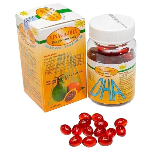 Dầu gấc viên nang Vinaga DHA Chai 100 viên - Cherry