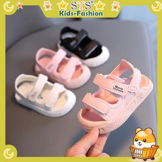 (Hàng đẹp) Sandal dép tập đi chống vấp quai dán đế mềm nhẹ cho bé trai bé gái STS Kids