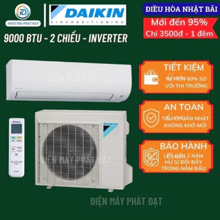 Điều hòa nội địa nhật Daikin 9000btu 2 chiều inverter zin nguyên bản 100% chưa sửa chữa bảo hành 12 tháng