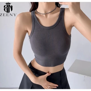 25 Áo Ba Lỗ Khoét Vai, Áo Tanktop Croptop Ôm Body Thun Tăm Phong Cách Năng Động 2 9