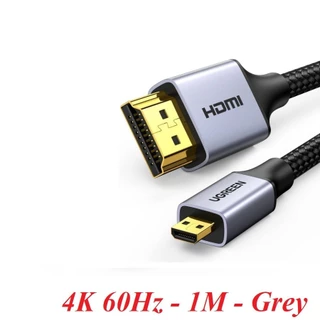 Ugreen 10550 1M 4k 60hz Cáp chuyển Micro HDMI sang HDMI đầu kim loại dài 1M HD109